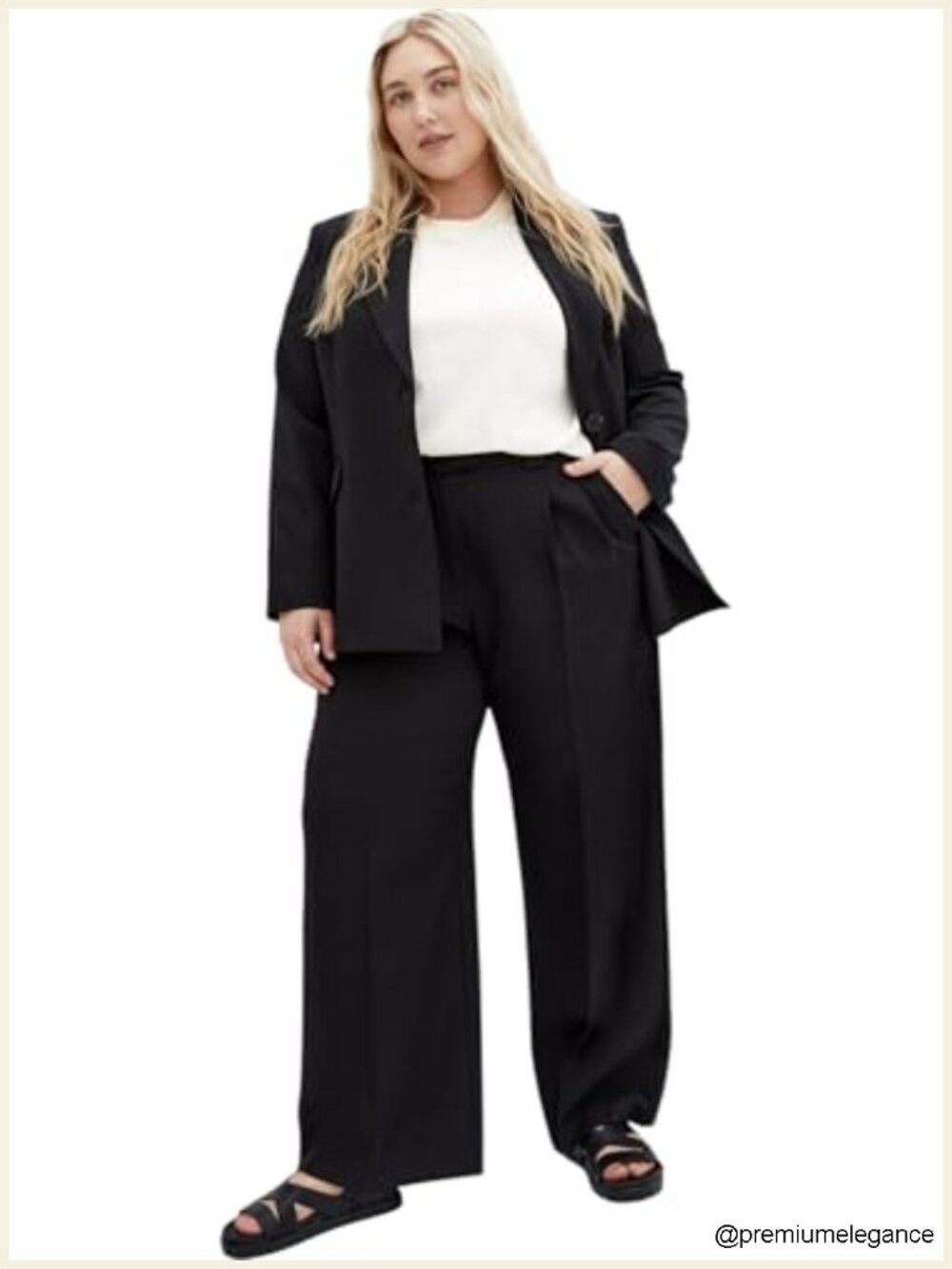 City Chic Plus Size Oversized Collared Jacket With Pockets & Button Front